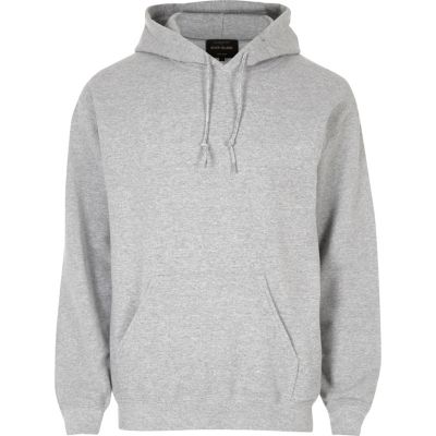 Grey marl casual hoodie